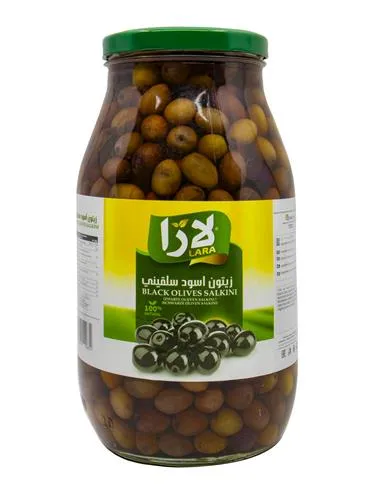 Green olives entières noires Salkini, Lara, 3000g