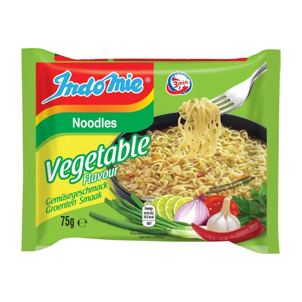 Indomie, Vegetable Flavour, Instant Noodles, 75g