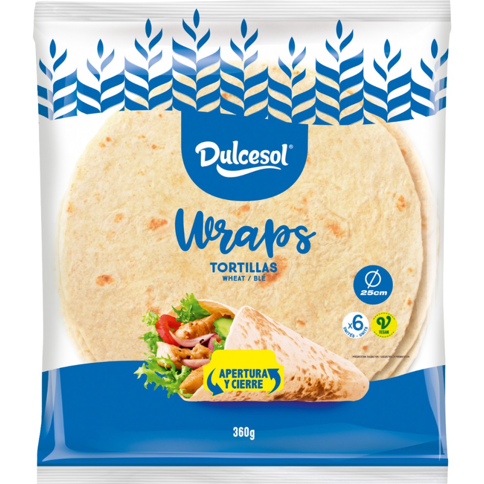 Dulcesol 6 Tortilla Wraps 360G