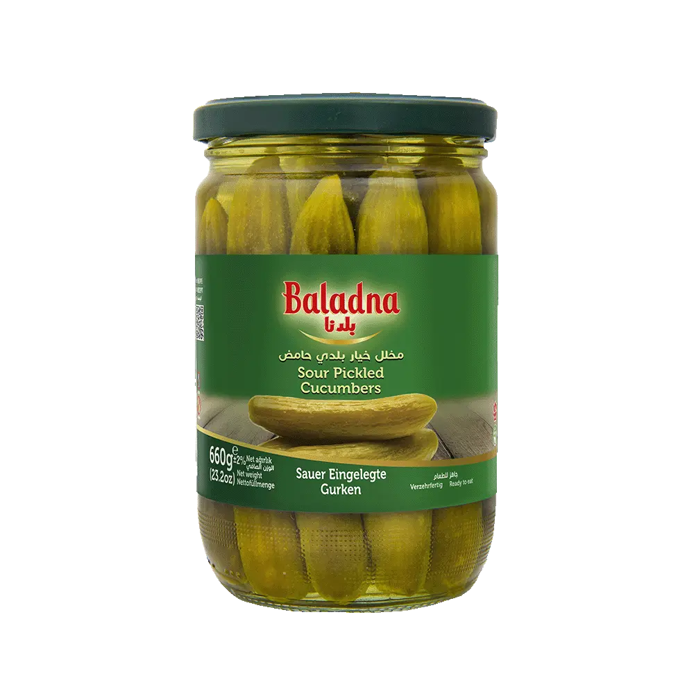 Concombres aigres marinés zero, Baladna, 660g