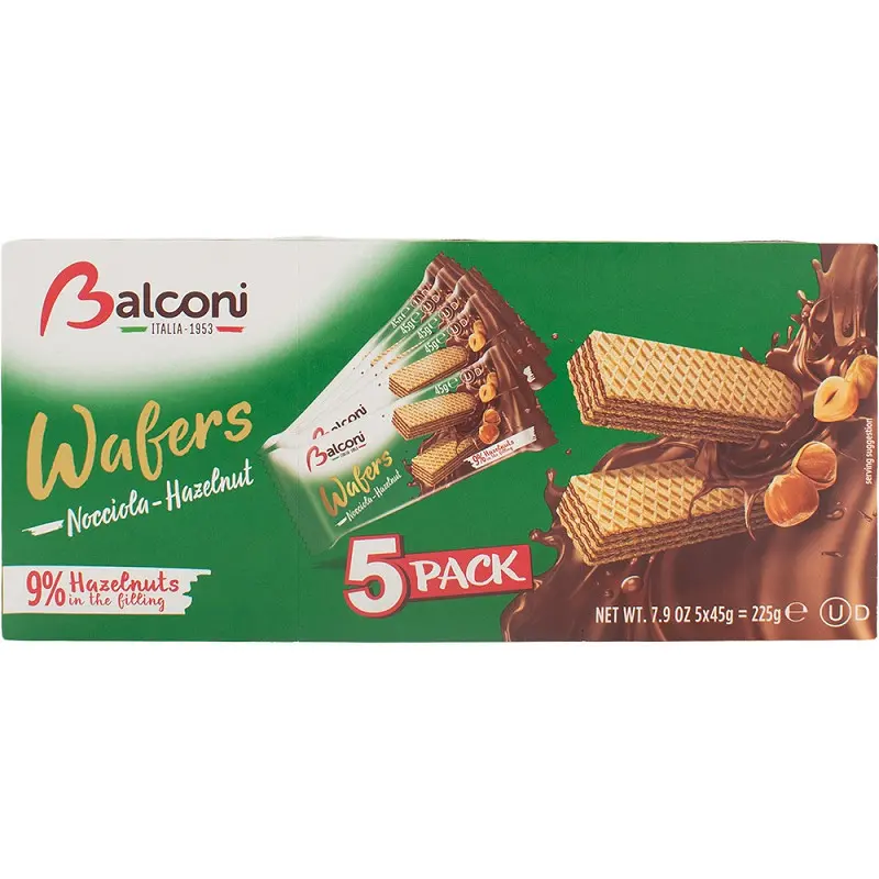 Gaufrettes Noisette, Balconi, 5x45g