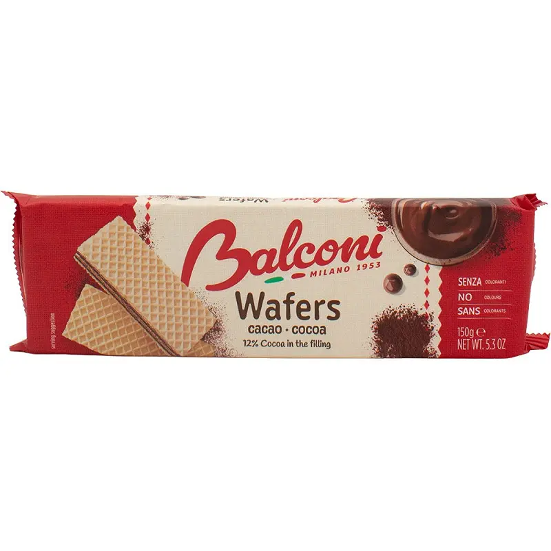 Gaufrettes Cacao, Balconi, 5x45g