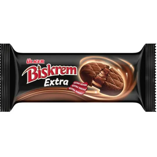 Ulker Biskrem Extra Chocolate Cream Filled 6.5 Oz (184 Gr)