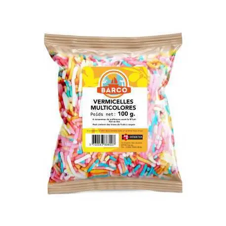 Vermicelles multicolores, Barco, 100g