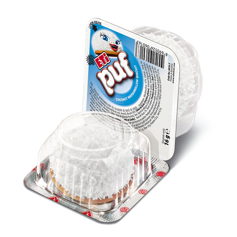 Petit gâteau à la noix de coco, Eti puf, 16g