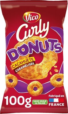 Curly Donuts cacahuete caramelisee, Vico, 100g