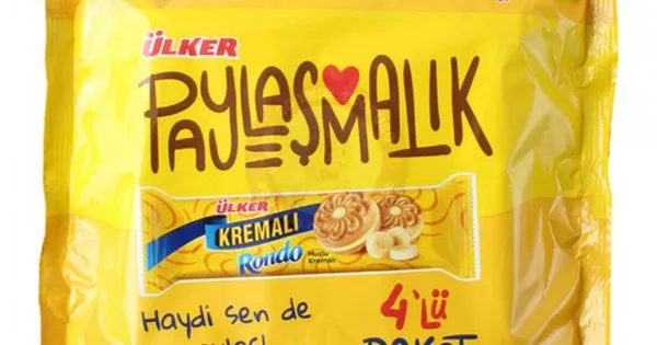 Cream Banana Sandwich Biscuits, Ulker, 244g