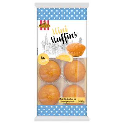 Mini muffins au citron 8 pièces, 180g