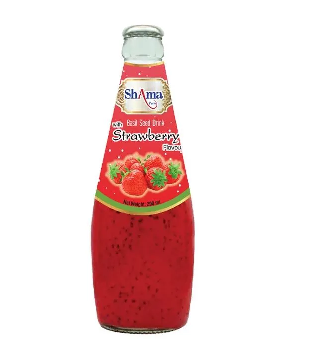 Jus de fraise avec graine de basilic, Shama, 290ml