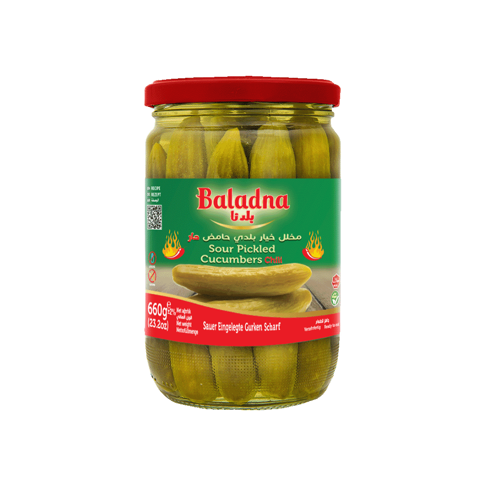 Concombres marinés, aigres et piquants, 660g