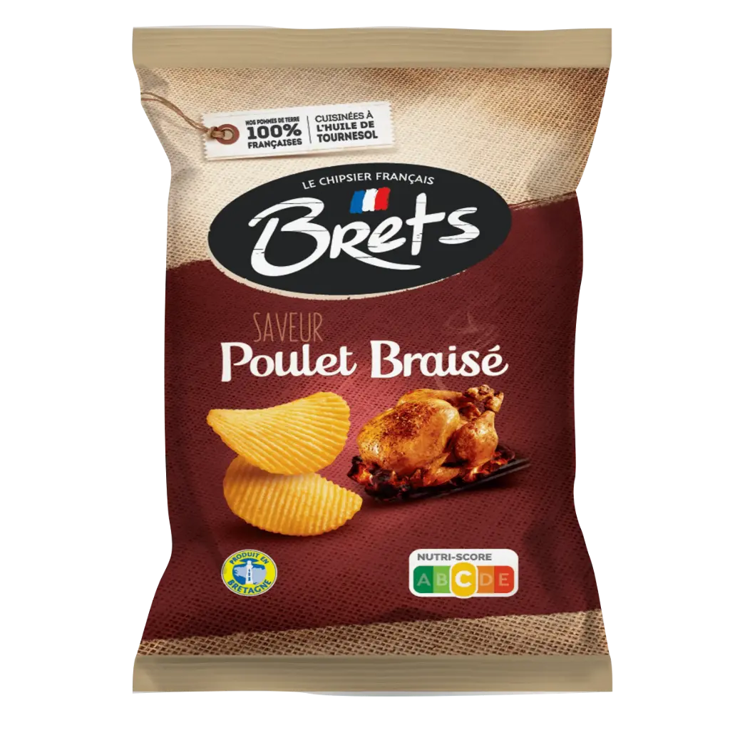 CHIPS BRET'S OND POULET BRAISE 125G