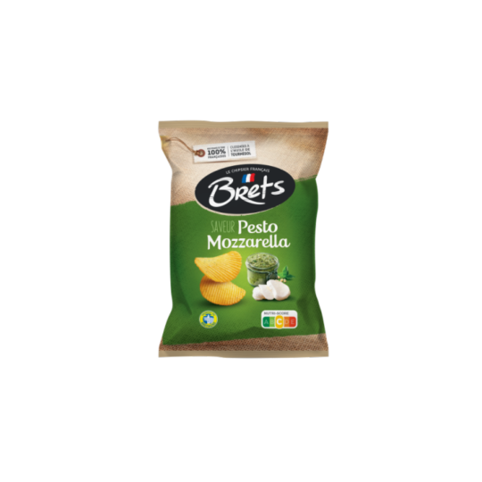 CHIPS BRET'S PESTO MOZZARELLA 125G