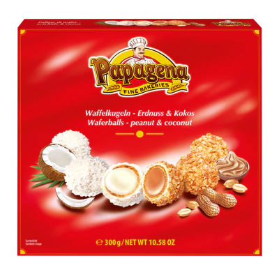 Boules de gaufrettes à la noix de coco et à l'arachide 300g