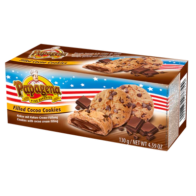Cookies fourrés au chocolat et aux pépites de chocolat 130g