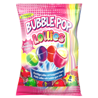 Sucettes Bubble Pop 144g 