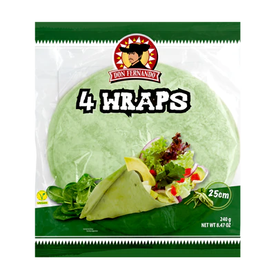 Wraps Tortillas aux épinards 240g