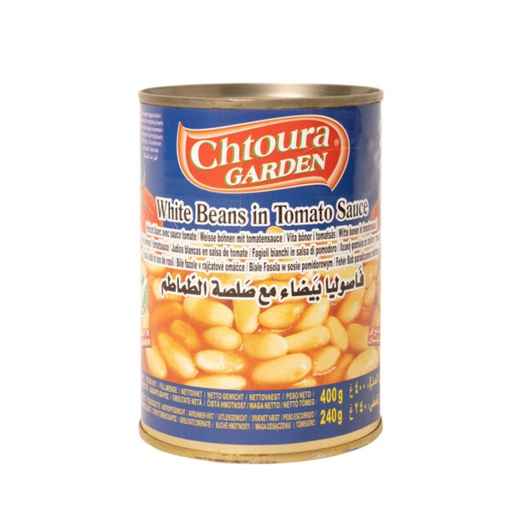 Chtoura Garden, White beans with tomato sauce, 400g