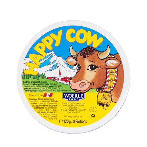 Happy Cow, Processed Cheese, 120g