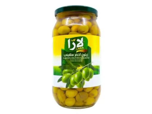 Green olives entières Salkini, Lara, 650g