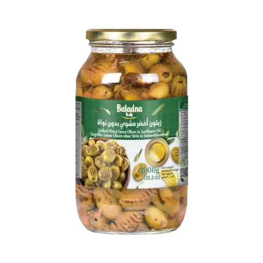 Olives vertes dénoyautées, Baladna, 1000g