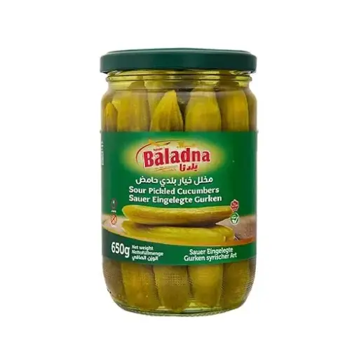 Concombres marinés aigres, Baladna, 660g