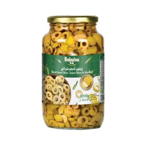 Silced Green olives, Baladna, 1kg