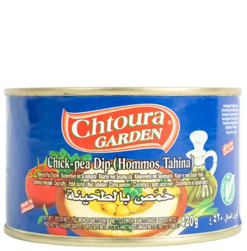 Chickpea dip hummus Tahina, Chtoura garden,(bleu) 420g