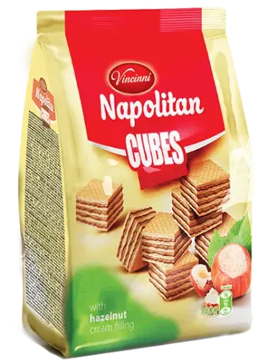 Vincinni Napolitane noisette, Cuburi, 180g