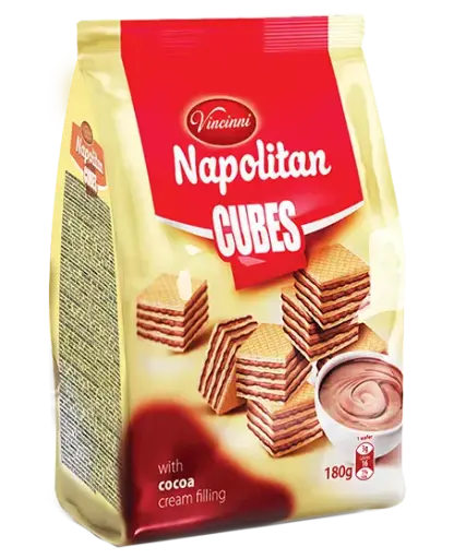 Vincinni Napolitane cacao, Cuburi, 180g