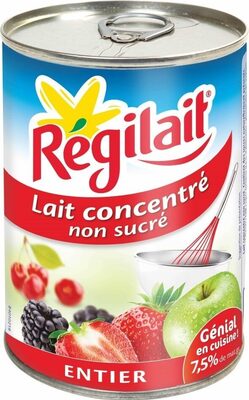 Lait Concentré Non Sucré Entier, Régilait, 410mg