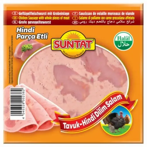 Saucisse de volaille morceaux de viande, Suntat, 200g