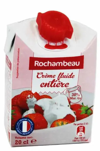 Crème fluide entière, Rochambeau, 20cl