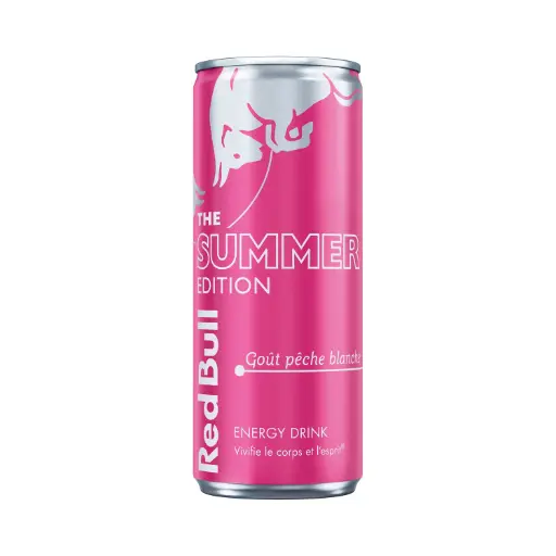 Red bull Pêche blanche, 25cl