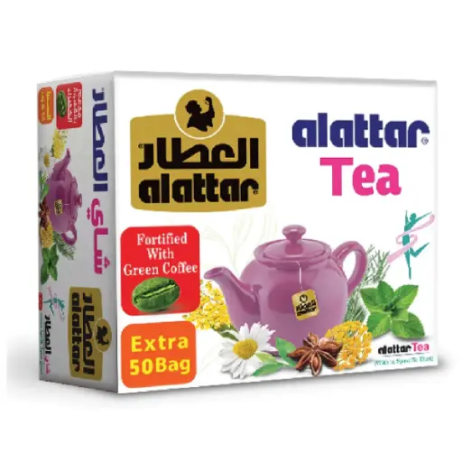 Thé enrichi au café vert, Al Attar, 50 pièces