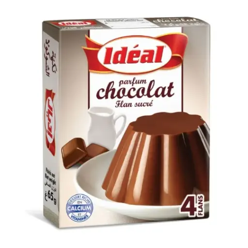 Flan arôme chocolat, Idéal, 65g