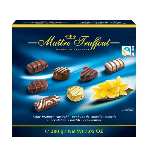 Assortiment de pralines boîte bleue 200g