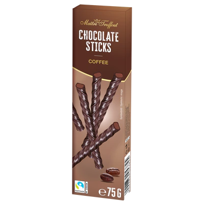 Bâtonnets de chocolat noir au café, 75g