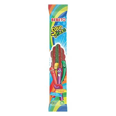 BEBETO Sour Sticks Bonbon Halal 24 g
