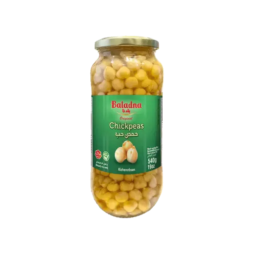 Boiled chickpeas, Baladna, 540g