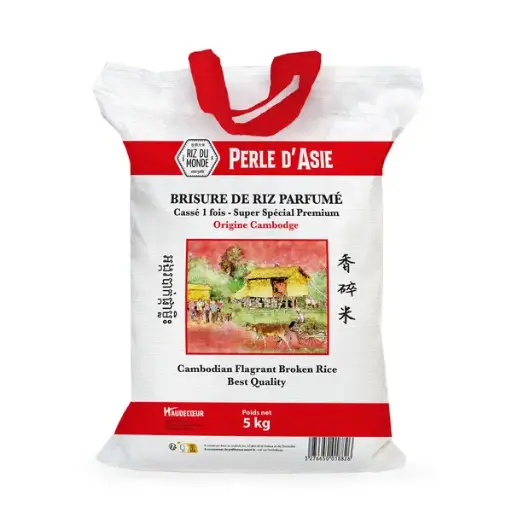 Brisure de riz parfumé Cassé 1 fois, Perle d'asie, 5kg