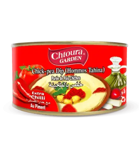 Chickpea dip hummus Tahina extra chilli, Chtoura garden, (rouge) 420g