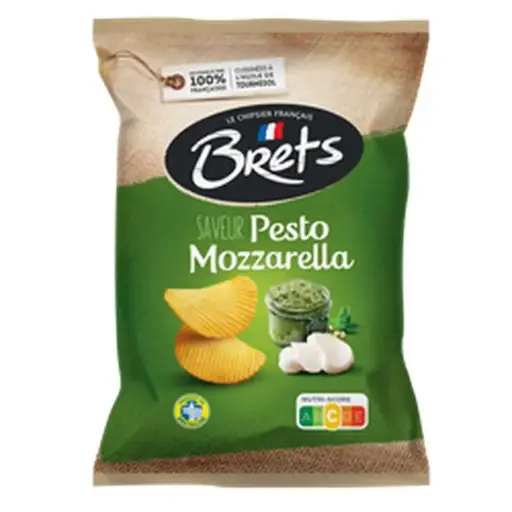 CHIPS BRET'S PESTO MOZZARELLA 125G