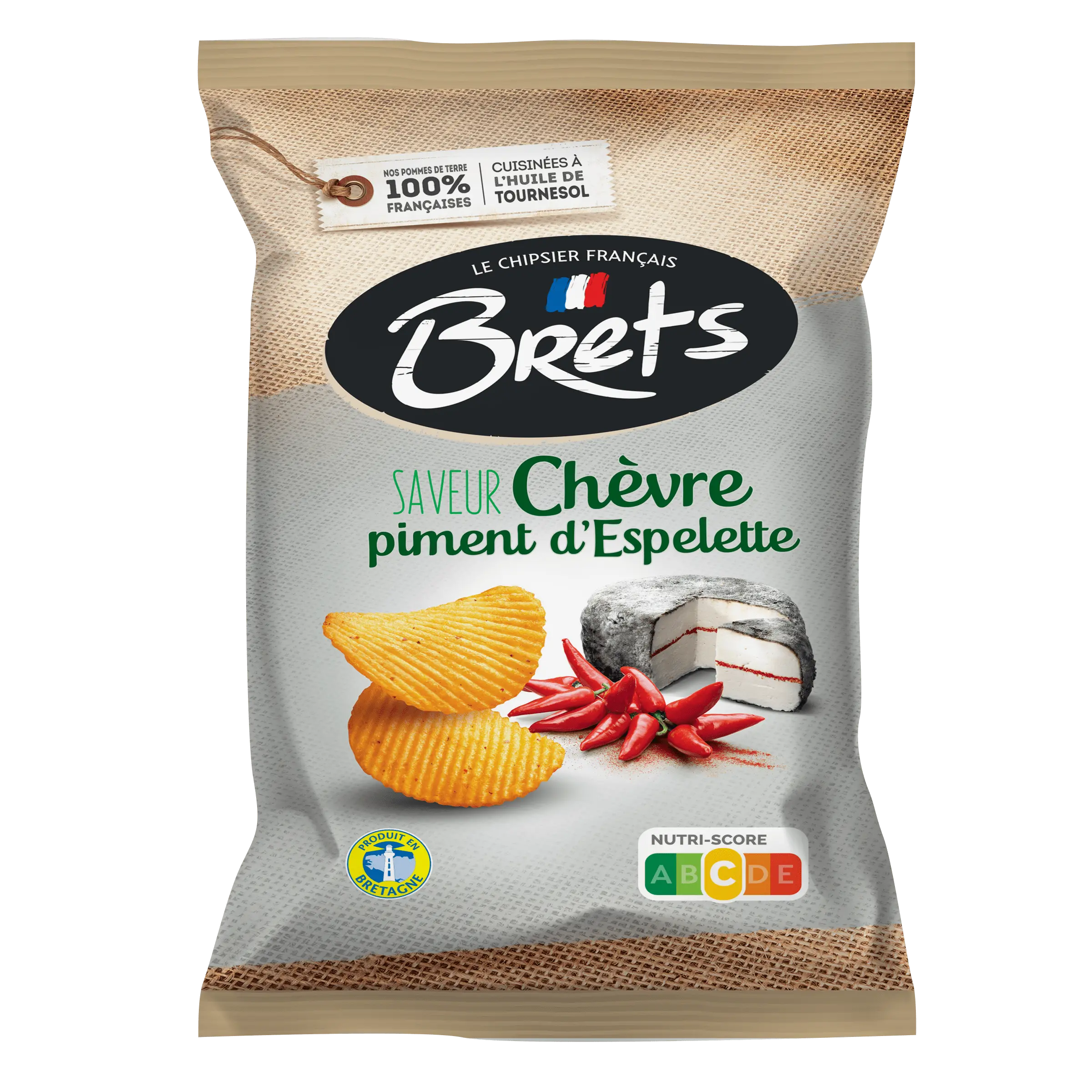 Chips Saveur Chèvre Piment, Brets, 125g