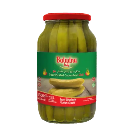 Concombres marinés aigres et piquants, Baladna, 1300g