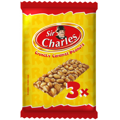 Crunchy Caramel Peanuts bar, Sir Charles, 3x38g 