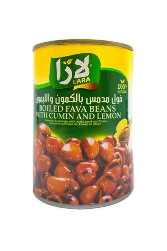 Fèves bouillies au cumin et au citron, Lara, 400g