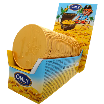 Grande pièce d'or en chocolat au lait