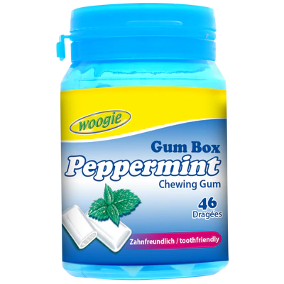 Gum box, Peppermint sans sucre, 64,4g