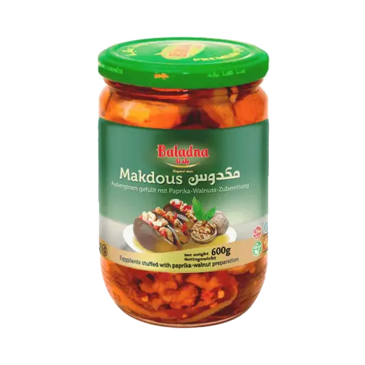 Makdous Aubergines marinées, Baladna, 600g