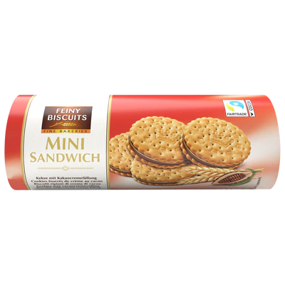 Mini sandwich cookies fourrés cacao 180g